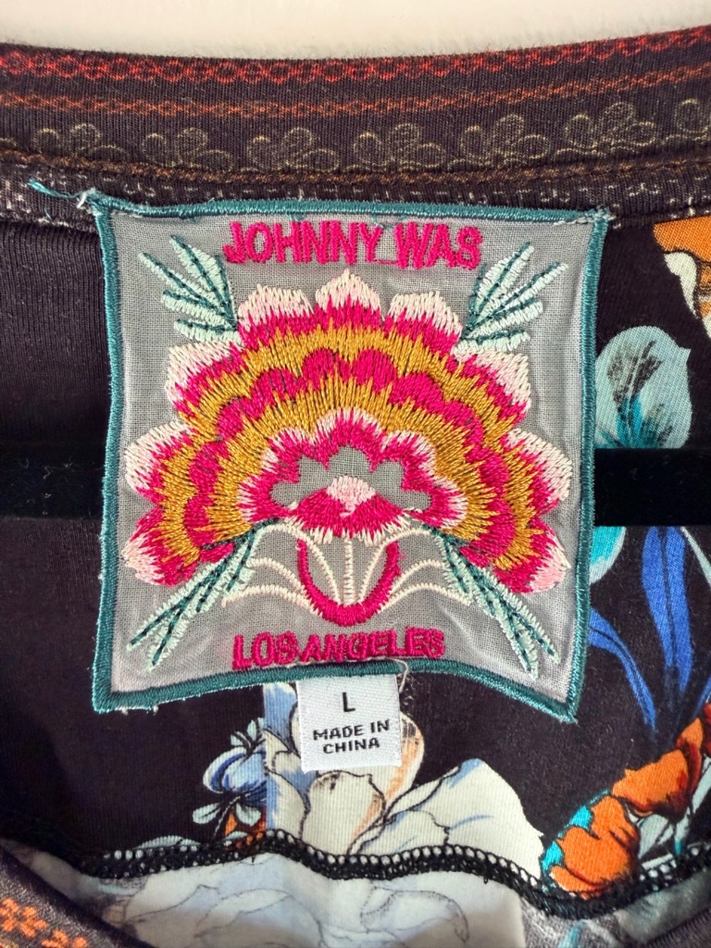 Johnny Was Golden Spring Favorite Floral Long Sleeve Top Bamboo Blend Boho Large - Picture 5 of 10